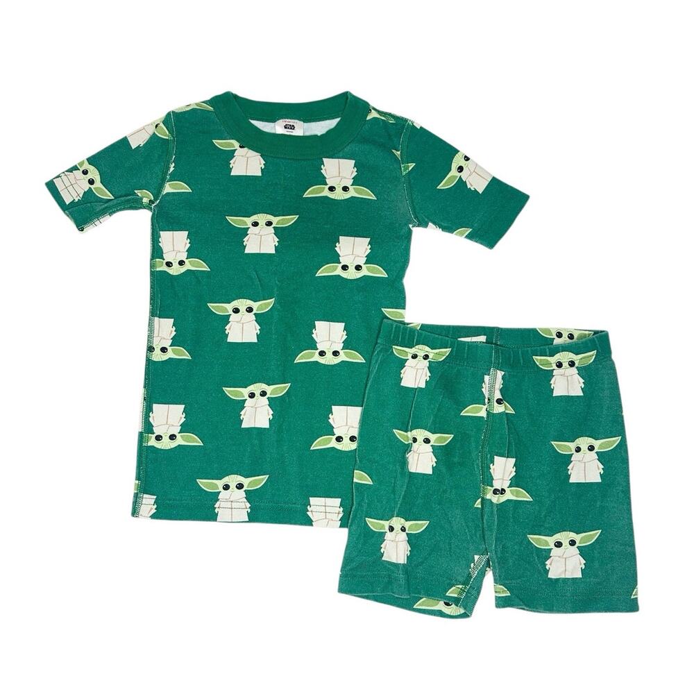 Hanna Andersson x Star Wars Grogu Short John Pajama Set Size 110cm (5)